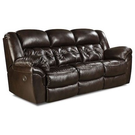 HomeStretch Cheyenne DC260 Leather Casual Reclining Sofa Standard